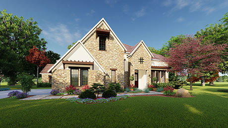 3D rendering texas home