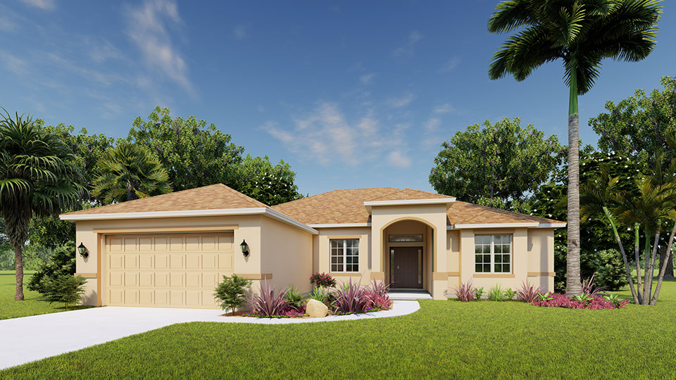 Florida Home 3D Rendering