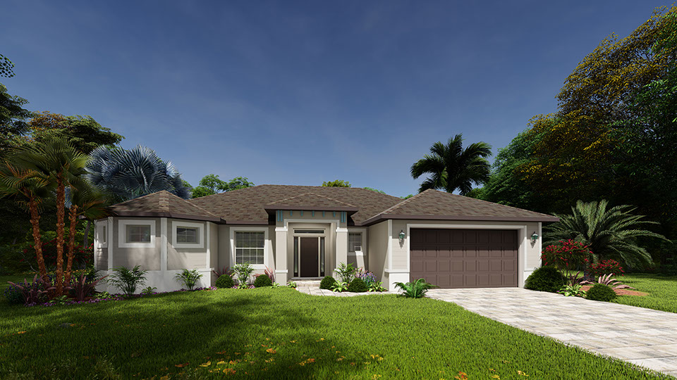 Florida Home 3D Rendering