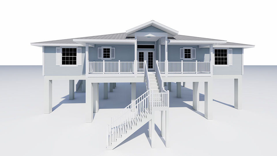 Florida Craftsman 3D Rendering