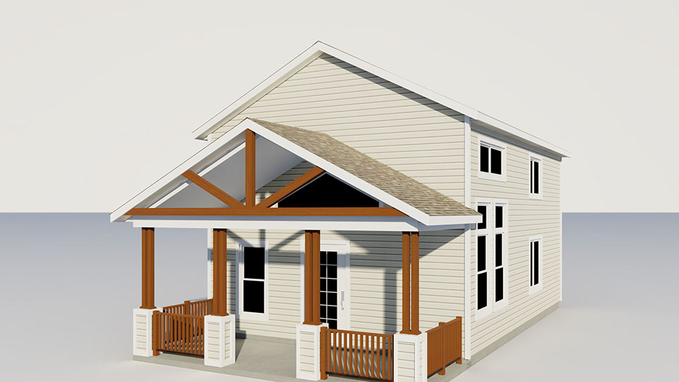 Florida Craftsman 3D Rendering